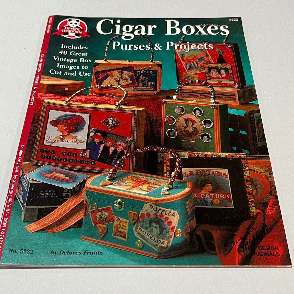 Design Originals No. 5222 Cigar Boxes Purses & Projects Craft Book Vintage‎